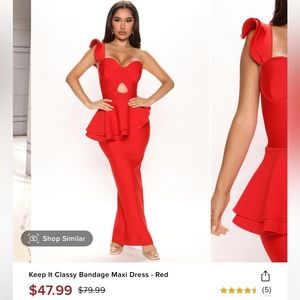 Fashion Nova Keep it Classy bandage maxi formal dress